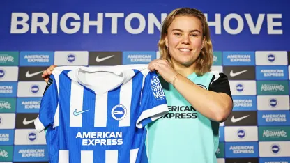 image: Olaug Tvedten signs for Albion