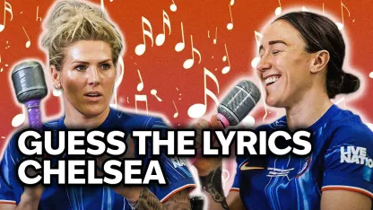 image: Chelsea Guess the Lyrics with Millie Bright, Lucy Bronze, Niamh Charles & Cat Macario | Barclays WSL