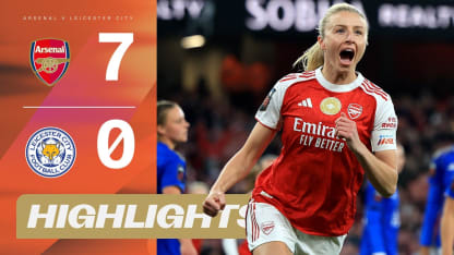 image: 🤯 Gunners Score SEVEN! Arsenal v Leicester City Highlights | Barclays WSL 25/26