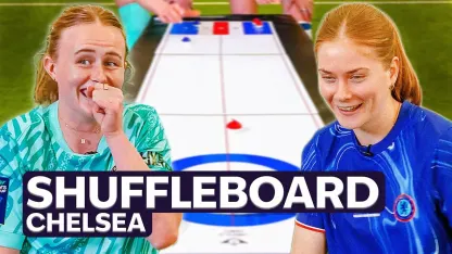 image: 🎯 Chelsea Shuffleboard Challenge | Hannah Hampton v Sjoeke Nüsken | Barclays WSL