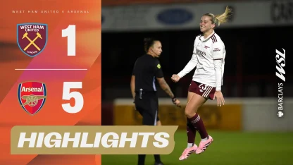 image: Russo Rocket Inspires Gunners 🚀 | West Ham United v Arsenal Highlights | Barclays WSL 2025-26