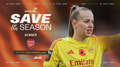image: 🏆 Daphne van Domselaar Wins British Gas Save of the Season! 🧤| Barclays WSL 25/26