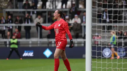 image: Elene Lete's Penalty Save is the British Gas Save of the Month! 🙌 #barclayswsl #LondonCityLionesses