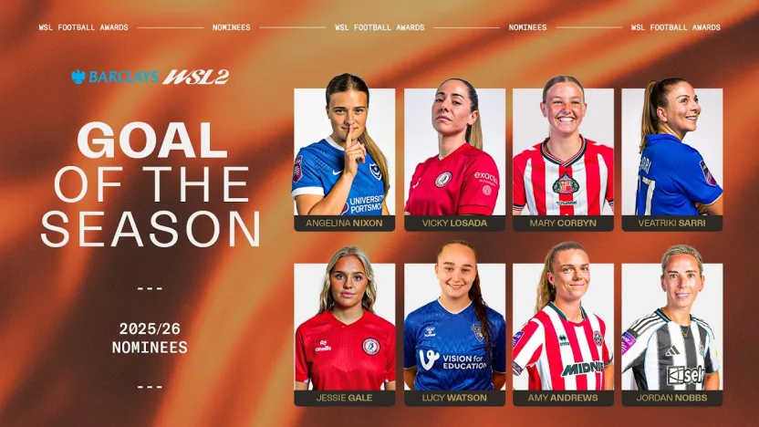 image: WSL 2 Goal of the Season Nominees 2025-26 | Barclays WSL 2 25/26
