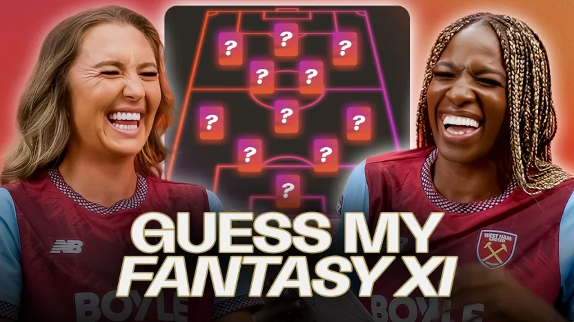image: Katie Zelem & Viviane Asseyi | West Ham Guess My Fantasy XI | Barclays WSL 26/27