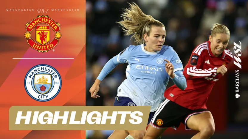 image: Late Equaliser in Manchester Derby! | Manchester United v Manchester City | Barclays WSL 25/26