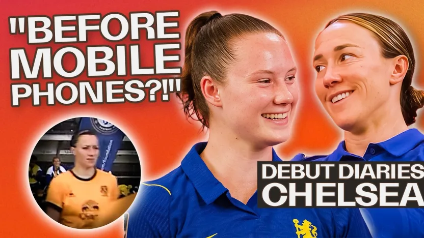 image: "Don't Know If Mobile Phones Were Invented!" 😂 | Lucy Bronze & Veerle Buurman | Debut Diairies| BWSL