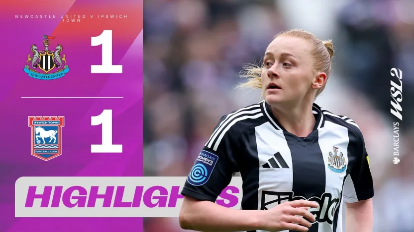 image: Lumsden Smashes Long Range Goal | Newcastle United v Ipswich Town | Barclays WSL2 25/26