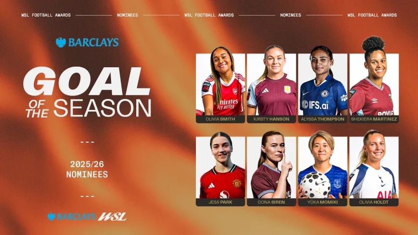 image: BWSL Goal of the Season Nominees 2025-26 | Barclays WSL 25/26