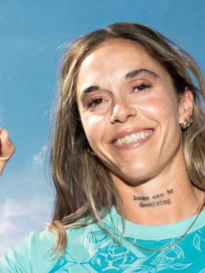 image: María León arrives at London City