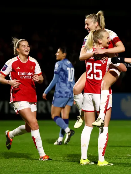image: Blackstenius treble sees Arsenal cruise to Conti Cup final with 4-0 win over Aston Villa