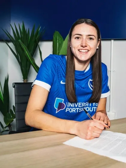 image: Pompey welcome Lucy Shepherd