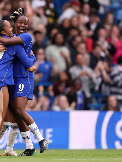 image: Malard & Manaka flying Chelsea flag at Ballon d’Or